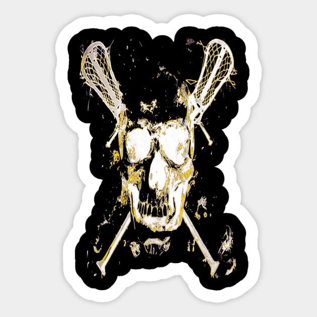 LAX Skull, Lacrosse, Sport, Skeleton Sticker by ChristianFaithWear